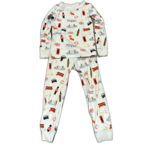 Smaller Things Goodnight London Pajama Set Long Sleeve Fitted Unisex Size 5 Year